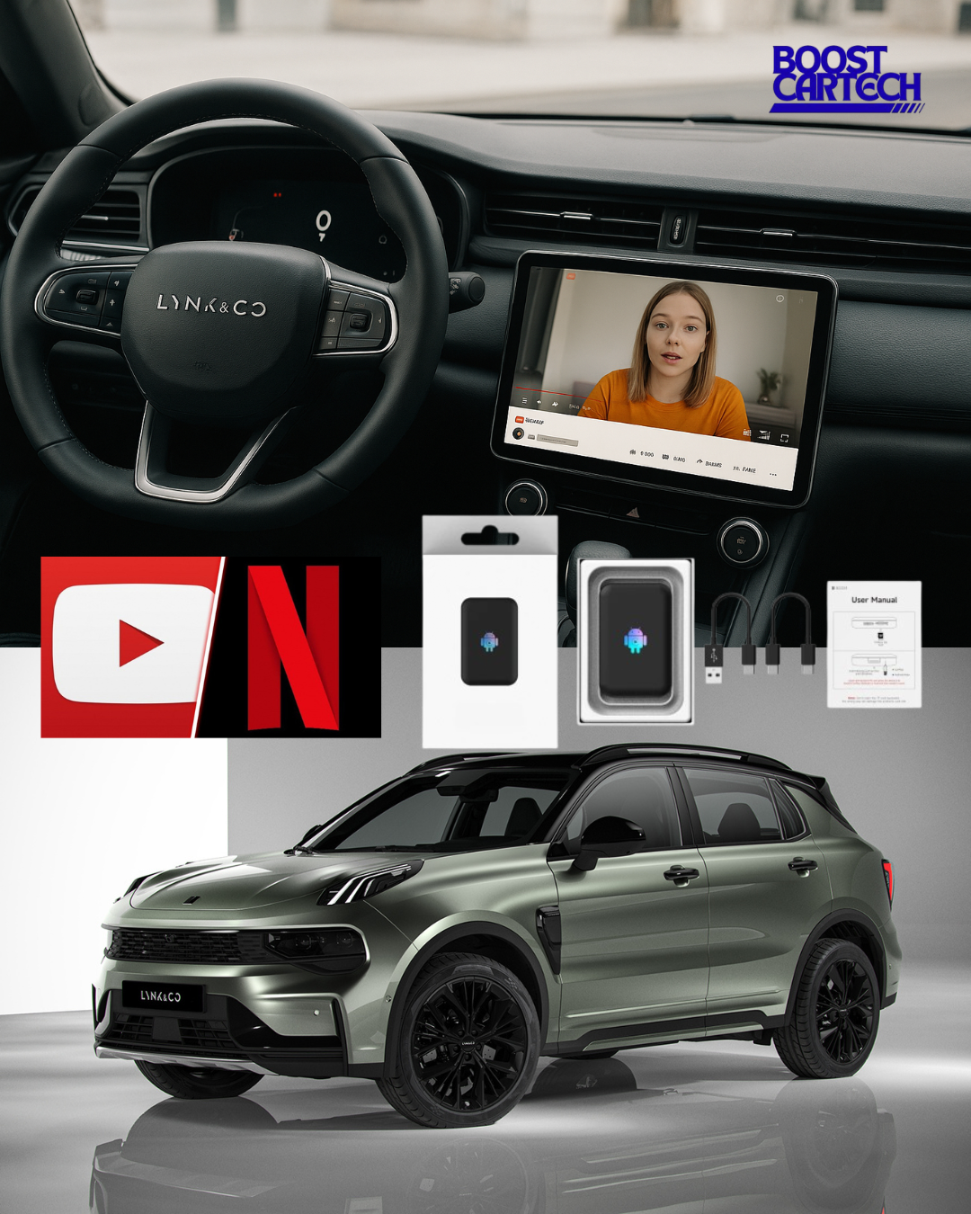 Youtube & Netflix AI-Box pour Lynk & Co